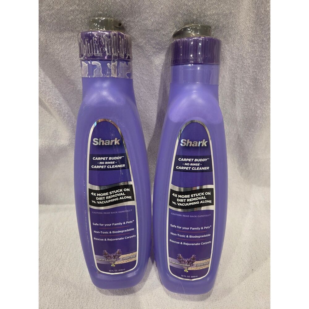 Sealed Shark Carpet Buddy No Rinse Carpet Cleaner Lavender Scent 32oz (2)